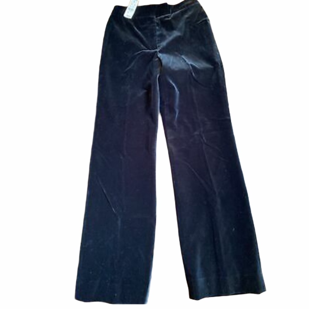 New Brooks Brothers Black Velvet Wide Leg Pants Size 10